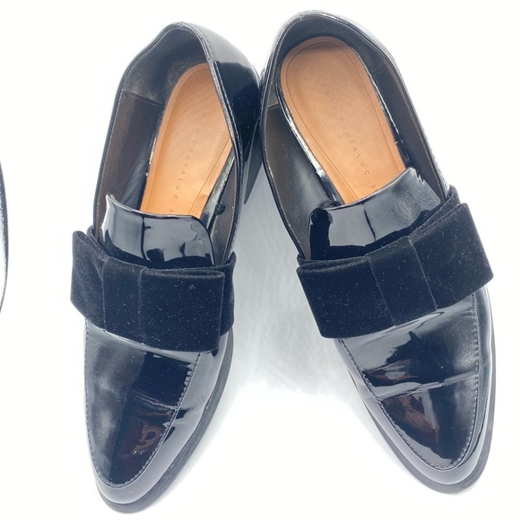 Zara Trafaluc Glossy Black Women’s Loafers with Velvet Bow EU 39 - Picture 11 of 16